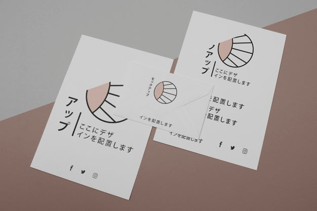 Free Mock-Up For Japanese Business Company High View Psd