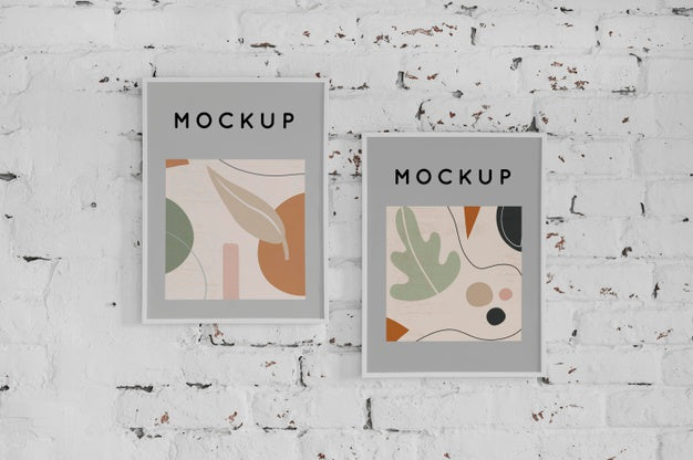 Free Mock Up Frame On Wall Psd