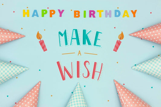 Free Mock-Up Happy Birthday Message Psd