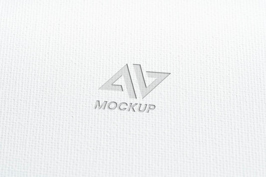 Free Mock-Up Logo Design Business Close-Up Psd