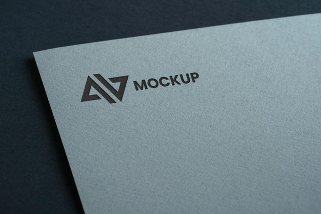 Free Mock-Up Logo Design Business On White Document Psd