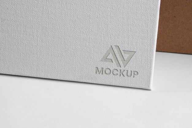 Free Mock-Up Logo Design Business On White Document Psd