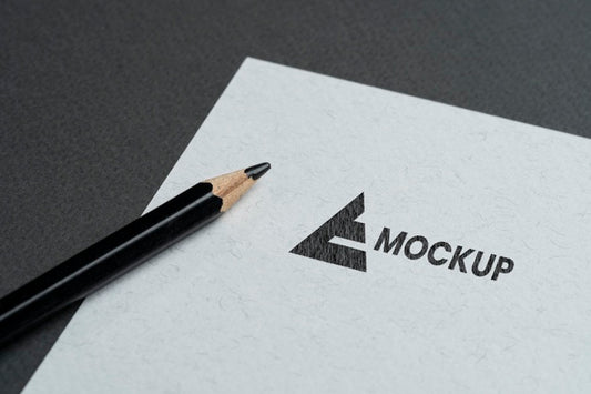 Free Mock-Up Logo Design Business On White Paper Psd