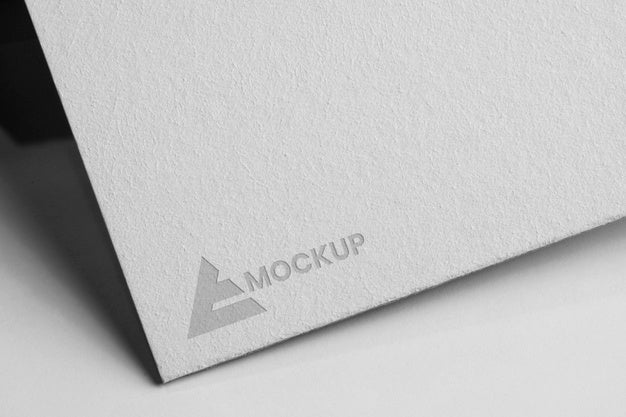 Free Mock-Up Logo Design Business On White Paper Psd