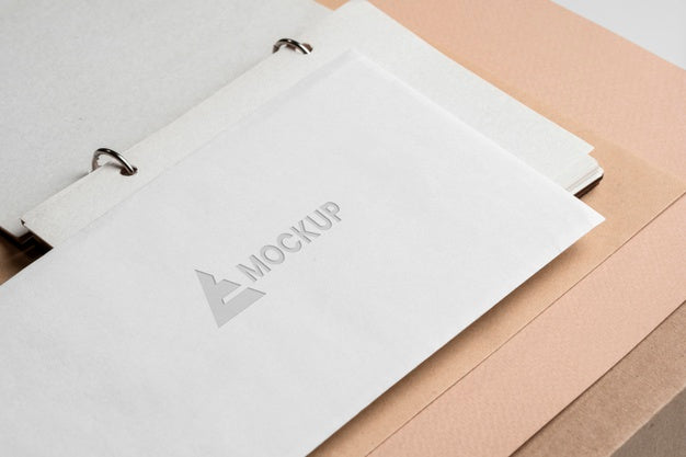 Free Mock-Up Logo Design Business On White Paper Psd