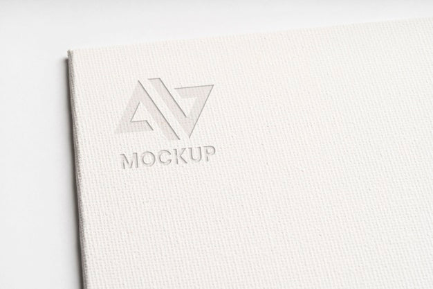 Free Mock-Up Logo Design Business On White Paper Psd