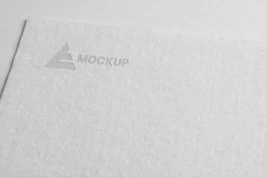 Free Mock-Up Logo Design Business On White Paper Psd