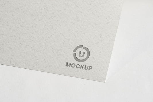 Free Mock-Up Logo Design For Business High View Psd