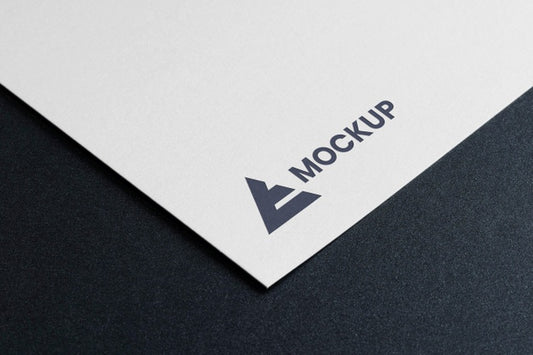 Free Mock-Up Logo Design High View Psd