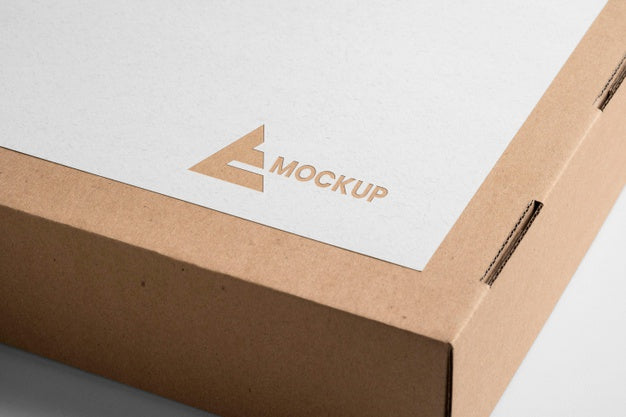 Free Mock-Up Logo Design On Cardbox Psd