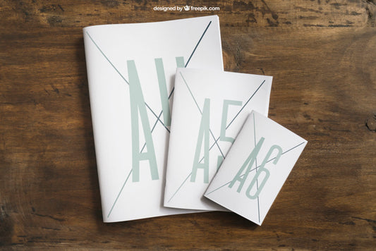 Free Mock Up Of Booklets In Different Sizes Psd