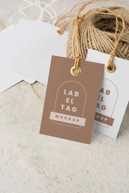 Free Mock-Up Paper Tags Arrangement Psd
