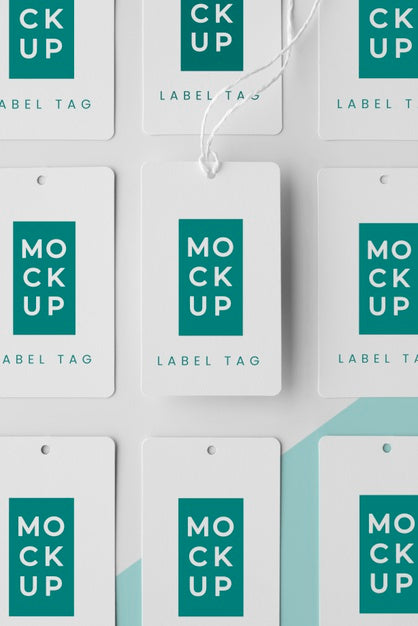 Free Mock-Up Paper Tags Arrangement Psd