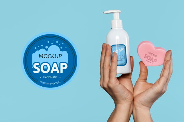 Free Mock Up Soap For Washing Hands Psd