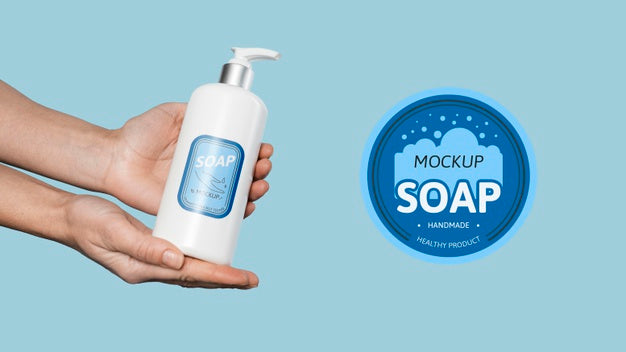 Free Mock Up Soap For Washing Hands Psd