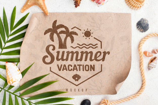 Free Mock-Up Summer Message Psd