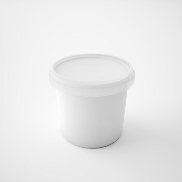 Free Mock Up Template Plastic Tub Bucket Container Psd