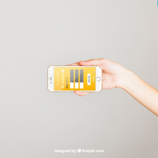 Free Mockup Concept Of Horizontal Smartphone Psd