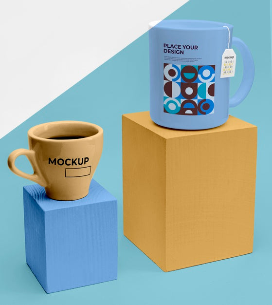 Free Mockup Cups Of Tea Psd