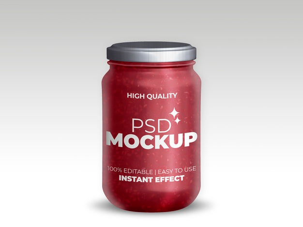 Free Mockup For Realistic Jar Psd