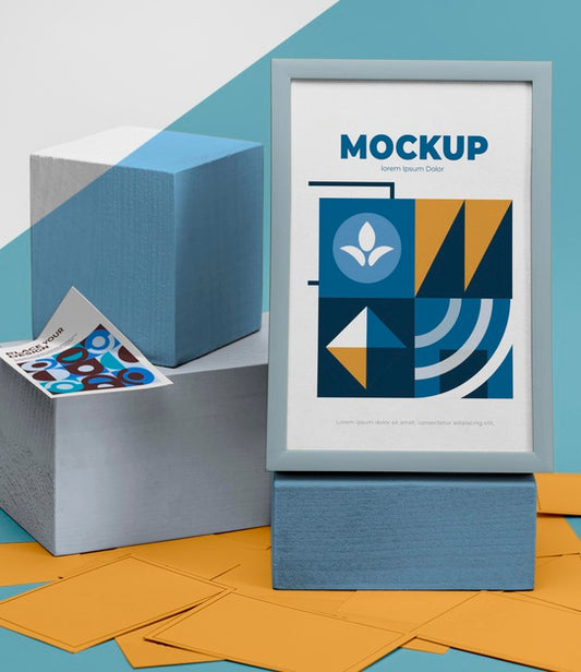 Free Mockup Frame On Table Psd