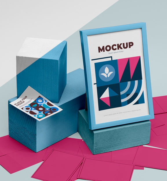 Free Mockup Frame On Table Psd