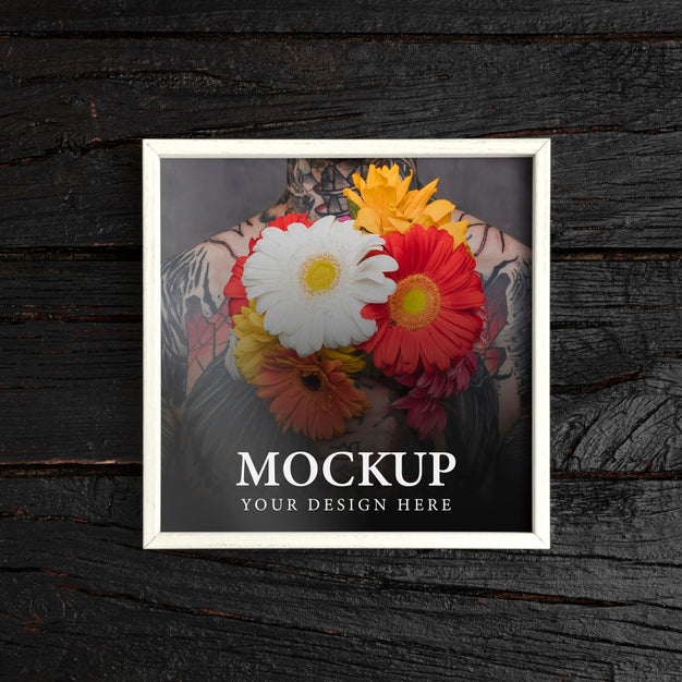 Free Mockup Frame On Wall Psd