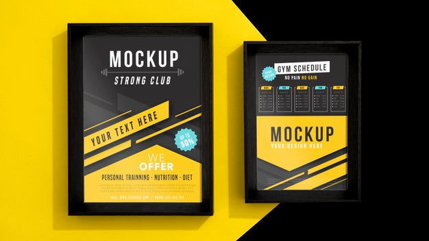 Free Mockup Frames On Wall Psd