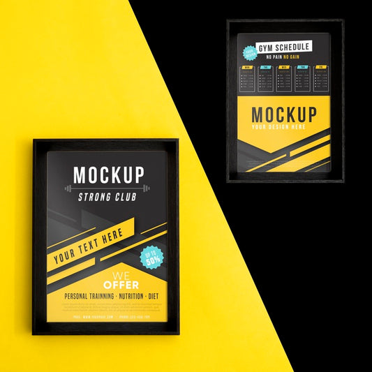 Free Mockup Frames On Wall Psd