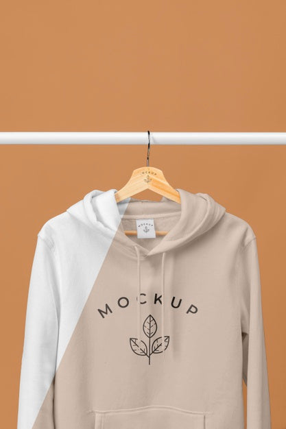 Free Mockup Hoodie Close Up Psd