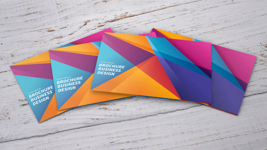 Free Mockup Of Colorful Brochures Psd