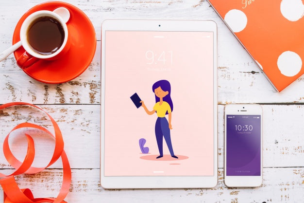 Free Mockup Of Various Devices With Creativity Or Workspace Concept Psd