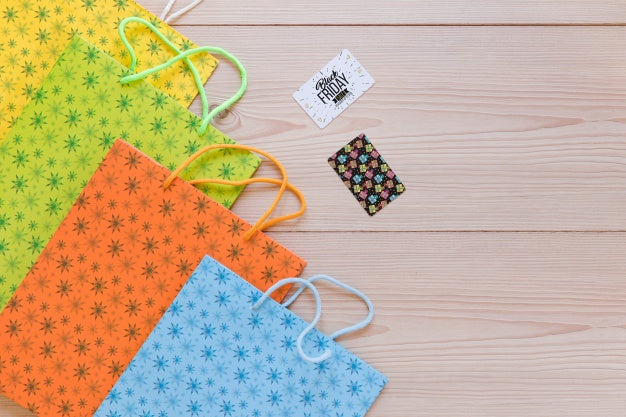 Free Mockup Of Various Shopping Bags For Black Friday Psd