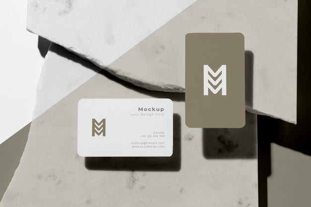 Free Modern Arrangement Of Mock-Up Business Card Psd