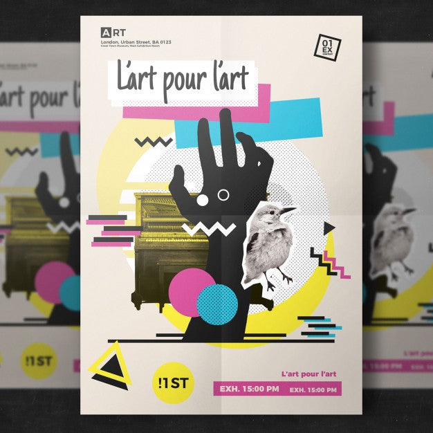 Free Modern Artistic Flyer Template Psd