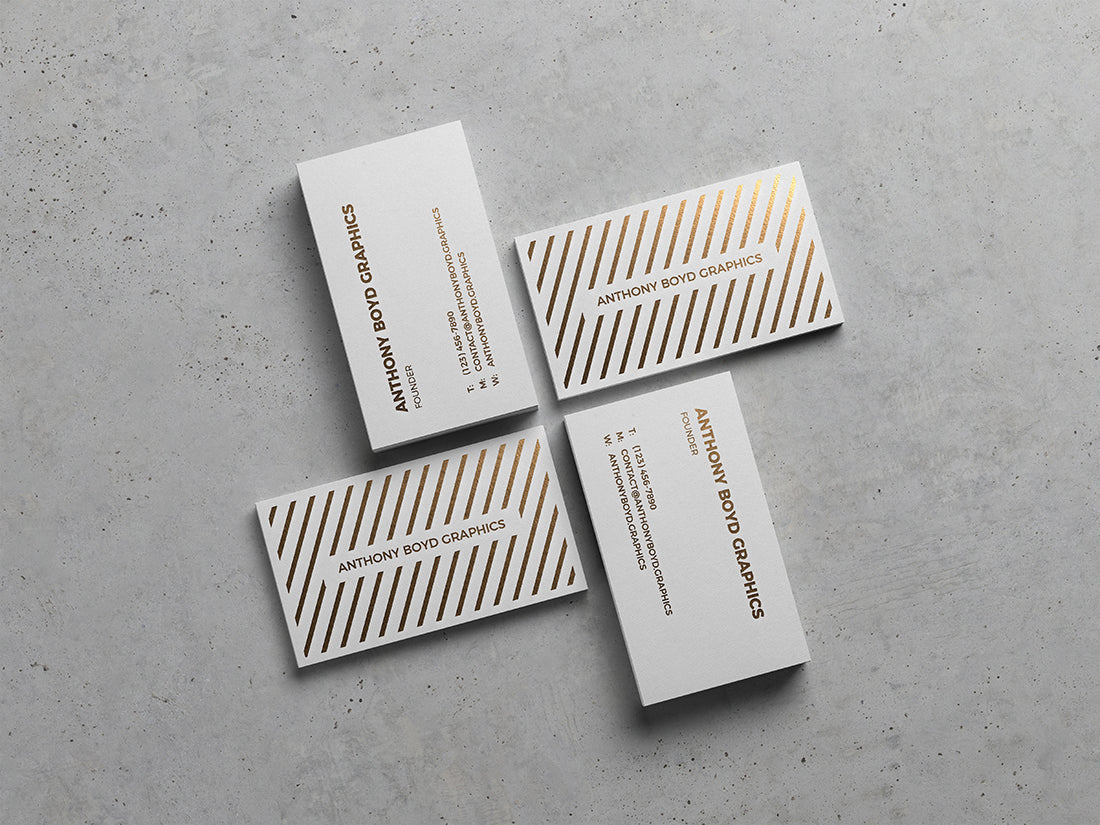 Free Modern Business Card Showcase Mockup