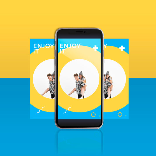 Free Modern Instagram Post Template With Smartphone Psd