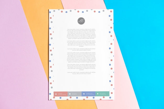 Free Modern Letterhead Mockup Psd