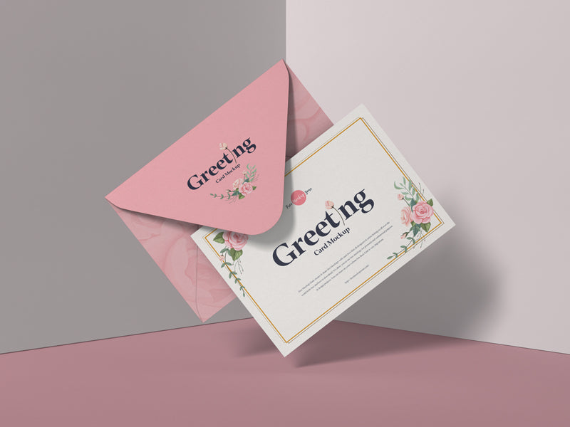 Free Modern Psd Greeting Card Mockup