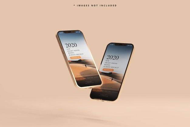 Free Modern Smart Phones Mockup Psd