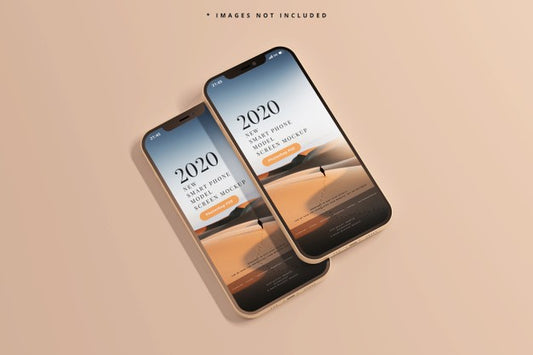 Free Modern Smart Phones Mockup Psd