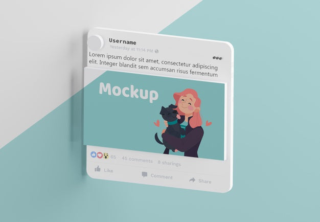 Free Modern Social Media App Interface Mock-Up Psd