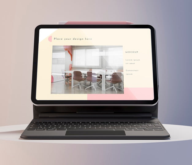 Free Modern Tablet With Keyboard Attached Assortment Psd