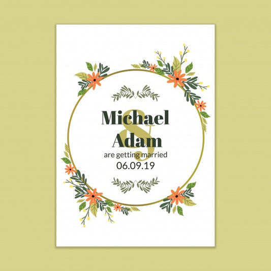 Free Modern Wedding Invitation Mockup Psd