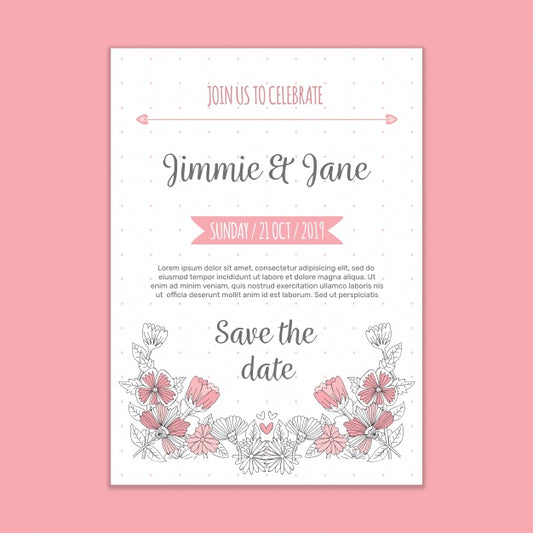 Free Modern Wedding Invitation Mockup Psd