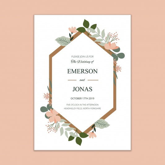 Free Modern Wedding Invitation Mockup Psd