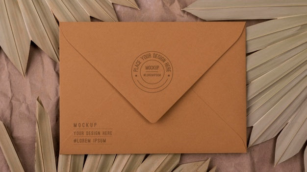 Free Monochromatic Envelope Mockup Design Psd