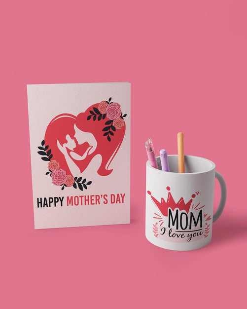 Free Mother'S Day Card Concept With Mock-Up Psd