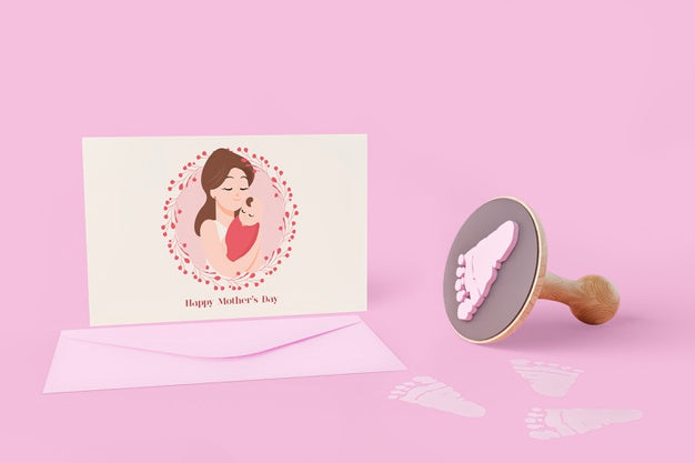 Free Mother'S Day Celebration Card With Mock-Up Psd