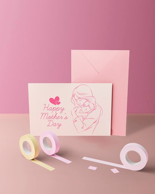 Free Mother'S Day Celebration Card With Mock-Up Psd